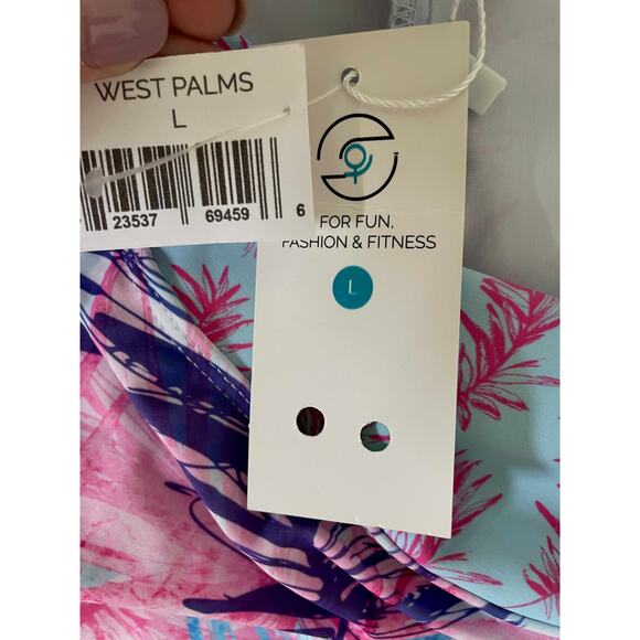 Skort Obsession Golf Fitness Athletic Skirt Skort Pink Blue Size Large NEW - Picture 6 of 6